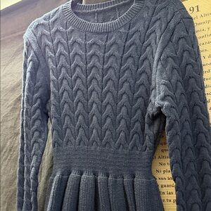 SHEIN Gray Long Sleeve Dress